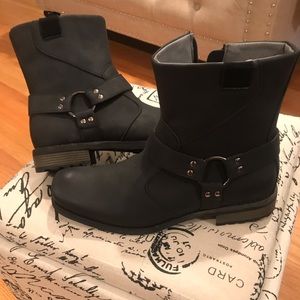 Route 66, black faux leather boots